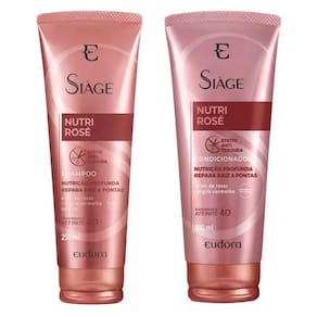 Kit 1X Shampoo Siàge Nutri Rosé 250ml + 1X Condicionador Siàge Nutri Rosé 200ml