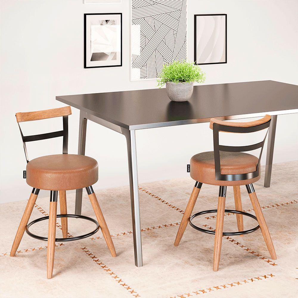 Kit 2 cadeiras Moscou Cor Amarula - Speciale Home