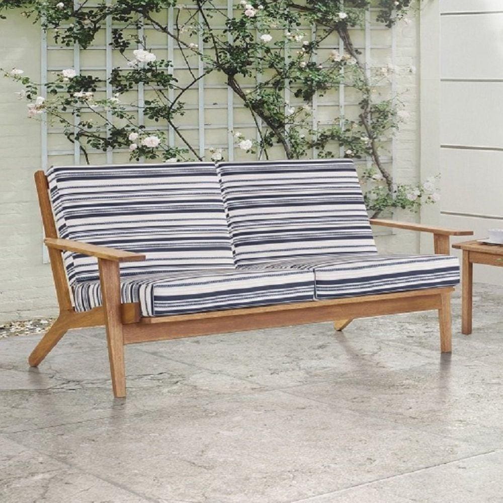 Sofá 2 Lugares Lótus Stain Játobá Acquablock Espaco Casa e Jardim Listrado/Jatobá