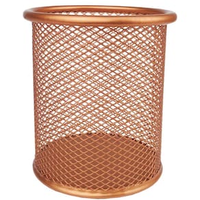 Porta Caneta Aramado Redondo Rose Gold 10cm