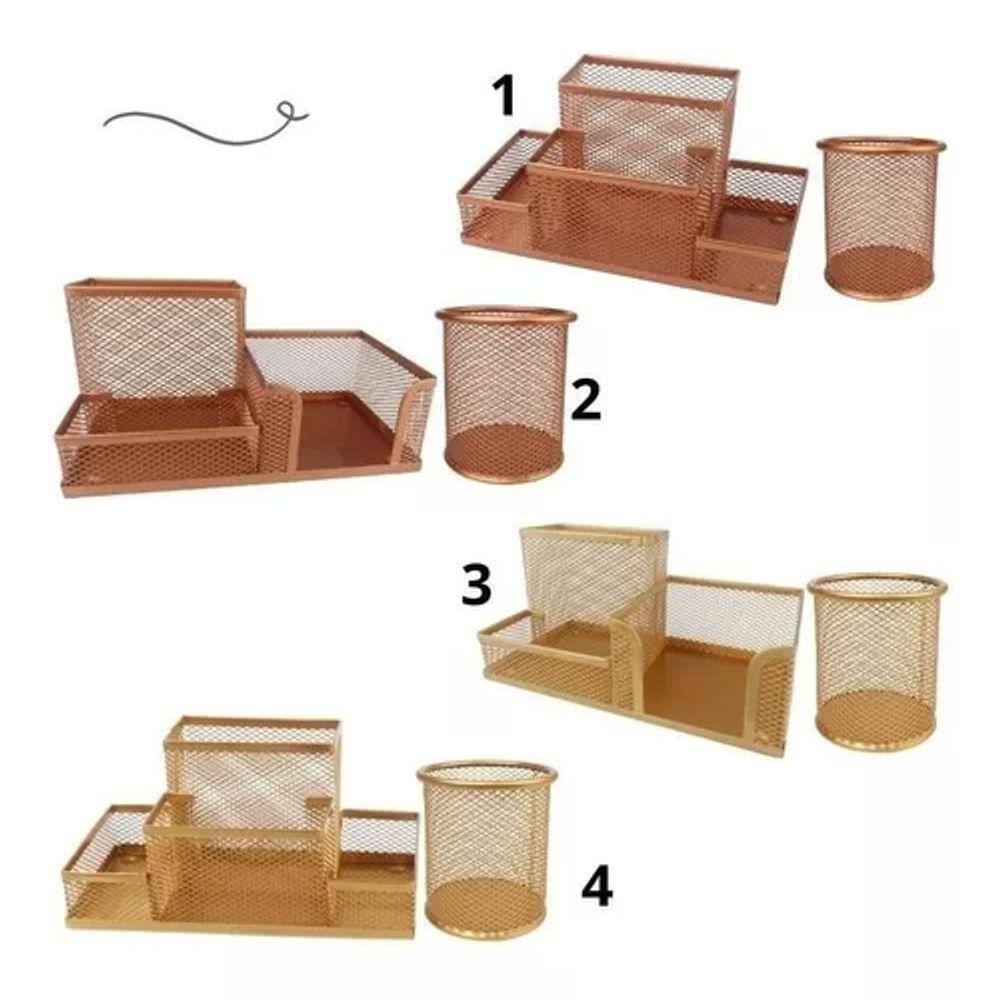 Porta Caneta Treco Lápis Post It Multiuso Home Office Luxo