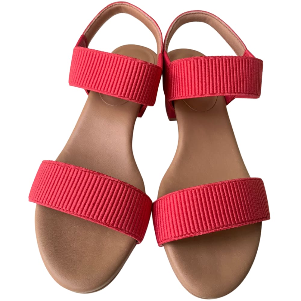 Sandalias Em Couro Com Elastico Usaflex Magenta Y8204