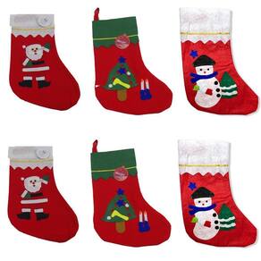 Kit 12 Botas Enfeite Natal 38Cm Decoração Natalina Vermelho