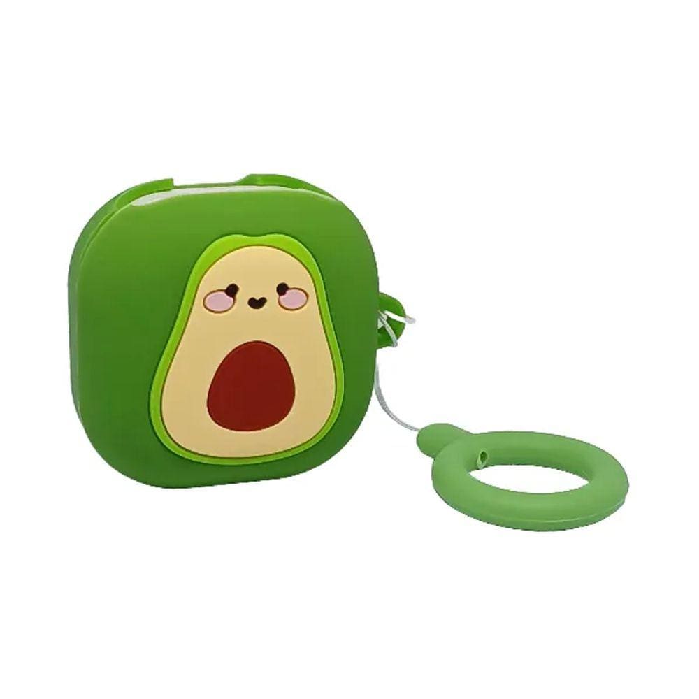 Capinha Case compatível com fones Samsung Galaxy Samsung Buds 2/ Buds Pro/Buds Live/ Buds FE abacate