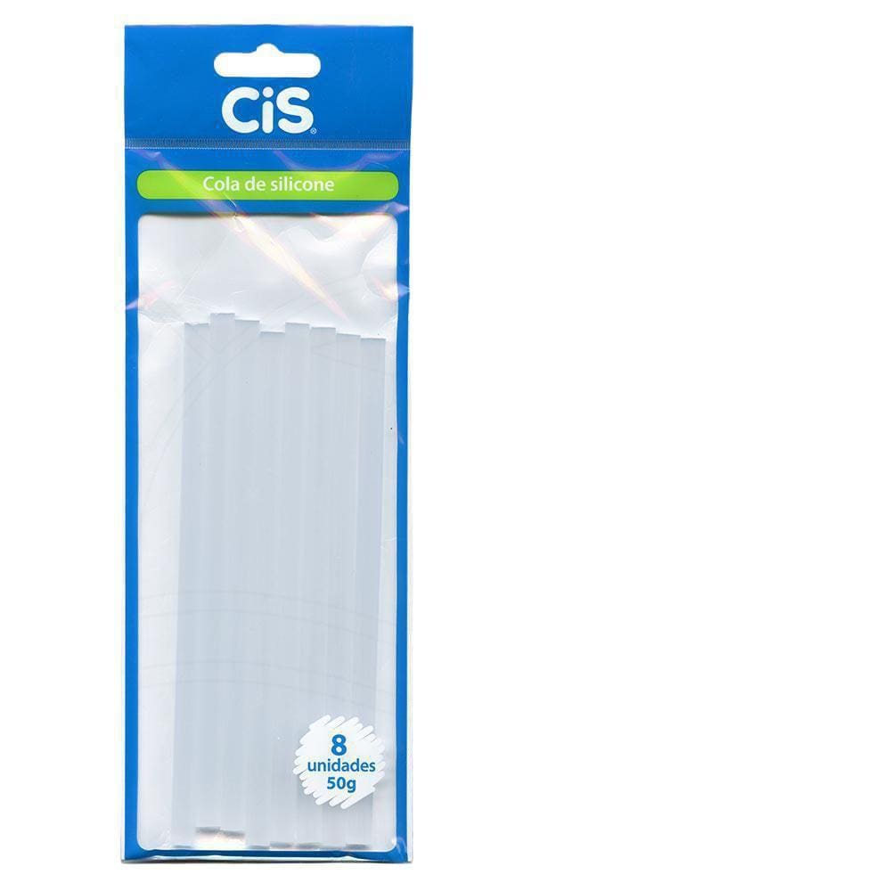 Cola Silicone Bastão Fina 8 Unidades