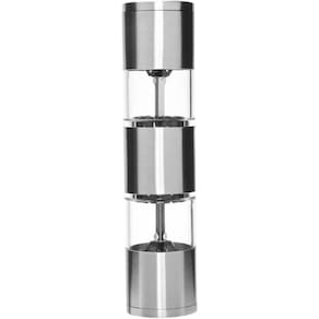 Moedor Manual Duplo Para Sal E Pimenta Em Inox