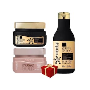 Kit Hobety Cronograma Loiras SOS + Máscara Rose Gold 300g