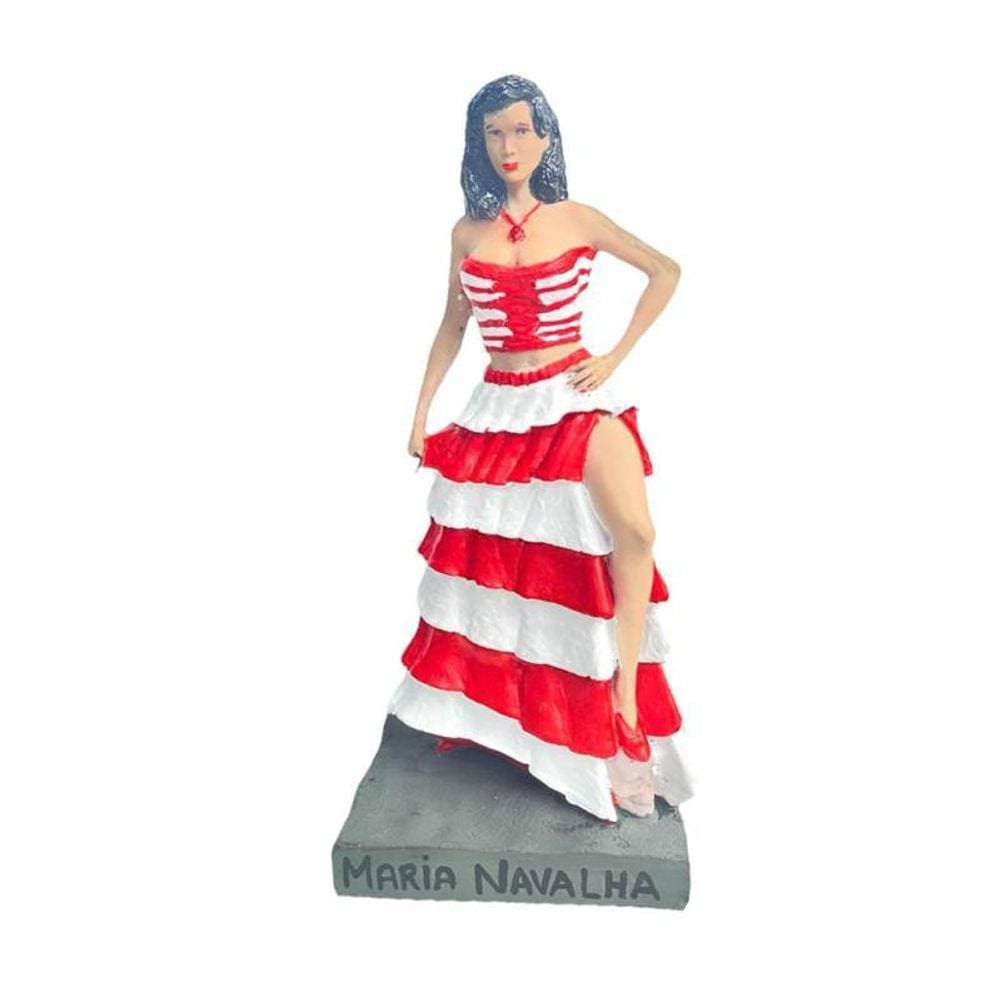 Escultura Maria Navalha Malandra Com Saia 24 Cm Em Resina