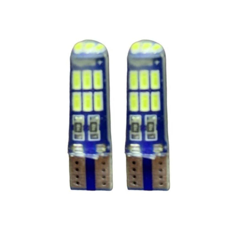 2X Lampada Pingo T10 15Leds 12V Silicone Superbranca Cambus