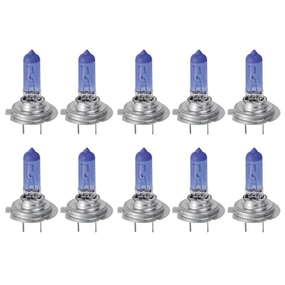 10X Lâmpada Automotiva H7 Super Branca 8500K 12V55W Farol