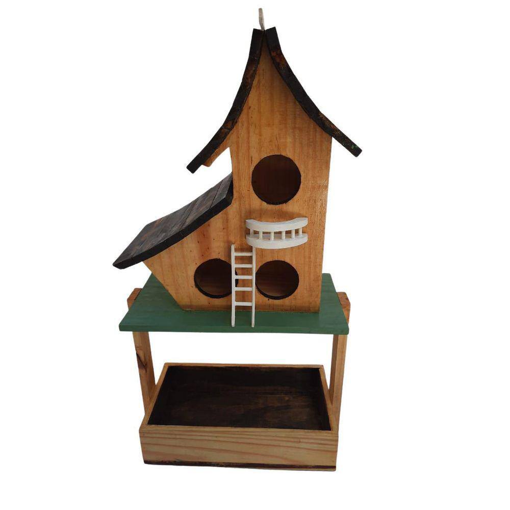 Casa De Passarinho Com Comedouro