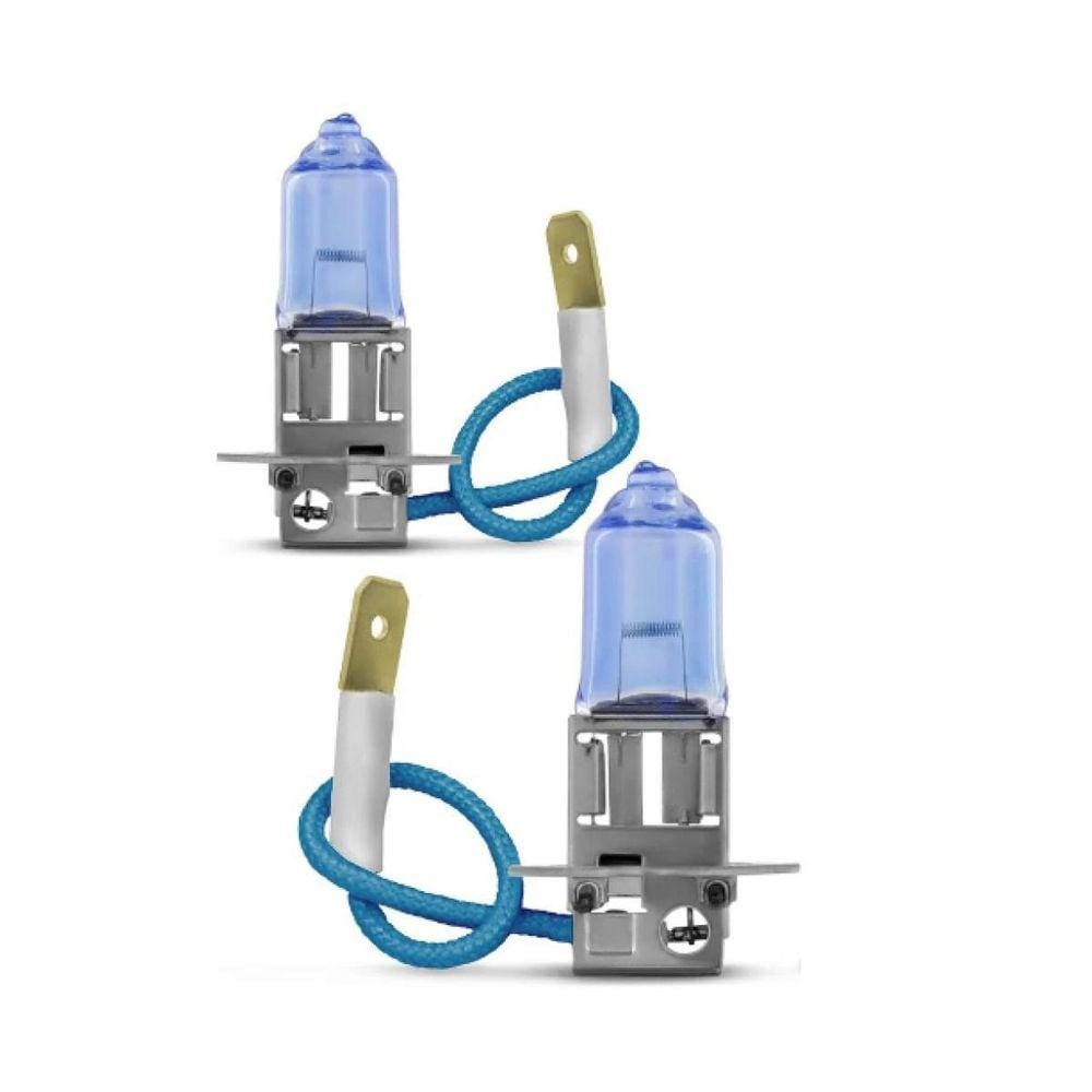 2X Lampada Automotiva Super Branca H3 55W 8500K Hid Milha