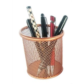 Porta Lapis Aramado Redondo Rose Gold 10 Unidades