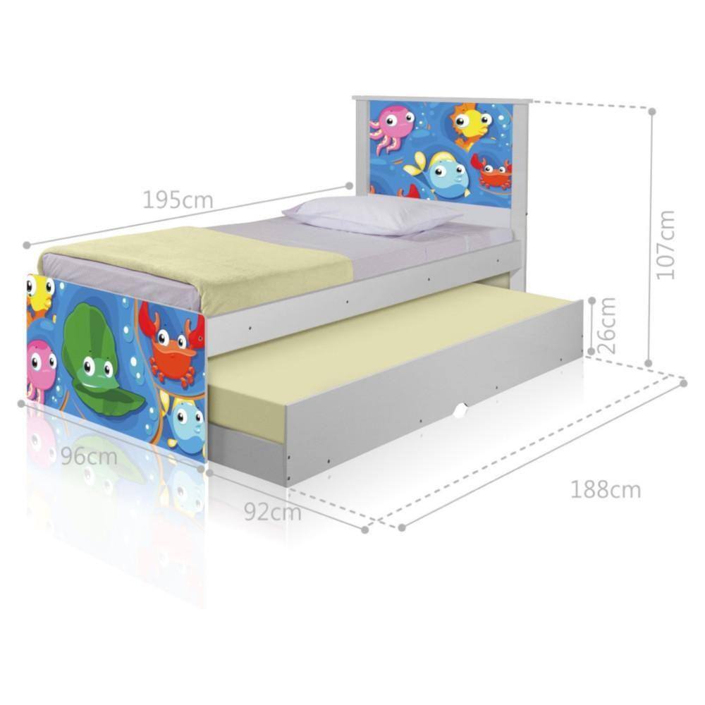 Bicama Fundo do Mar Peixinhos com Colchões