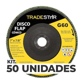 Kit Com 50 Disco Flap Conico 7 180Mm Fds180-60Fc Z60
