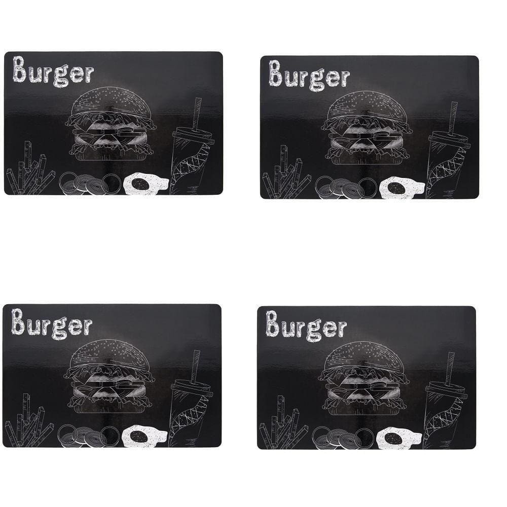 Jogo Americano 4 Unidades Burger Retangular