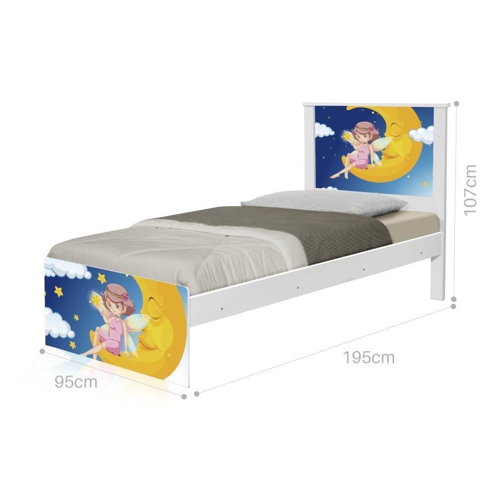 Cama Solteiro Fadinha Encantada com Colchão