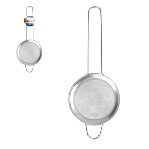Peneira Diametro 19Cm De Aço Inox Utensílio De Cozinha