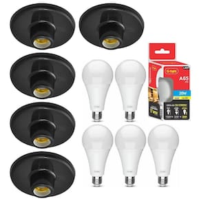 Kit 5 Plafonier Decorativo Teto Soquete Porcelana E27 Plafon
