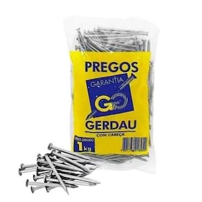 Prego Polido Com Bolsa 1kg Gerdau Tamanho 17x21