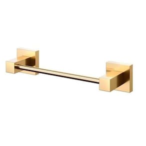 Porta Toalha De Rosto Docol Square Ouro Polido 388443