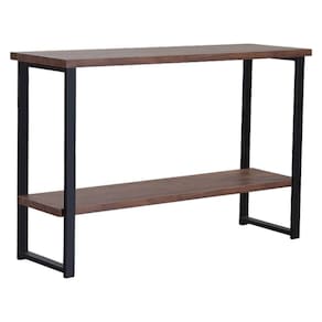 Aparador Para Sala Aço Preto 120 cm I10 Madeira Taeda Castanho Dmobiliario