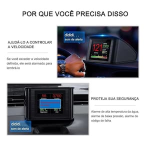 Computador De Bordo Digital Obd2 Scanner Automotivo P10