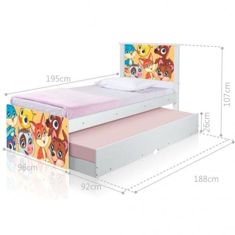 Bicama Juvenil Adesivada Animais