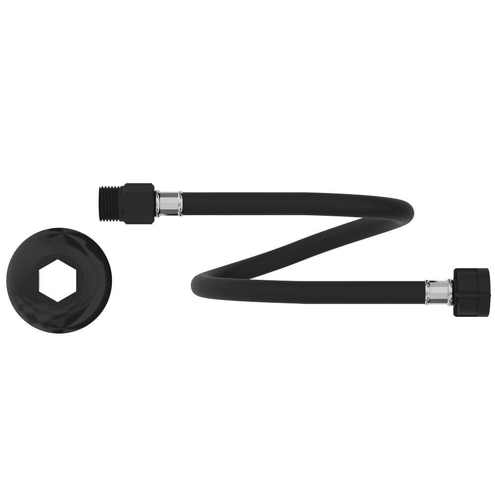 Engate Flexível 60 Cm X 1/2 Pvc Preto Ultra Resistente Censi