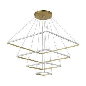Lustre Pendente Nordecor Inverse Dourado LED 120W