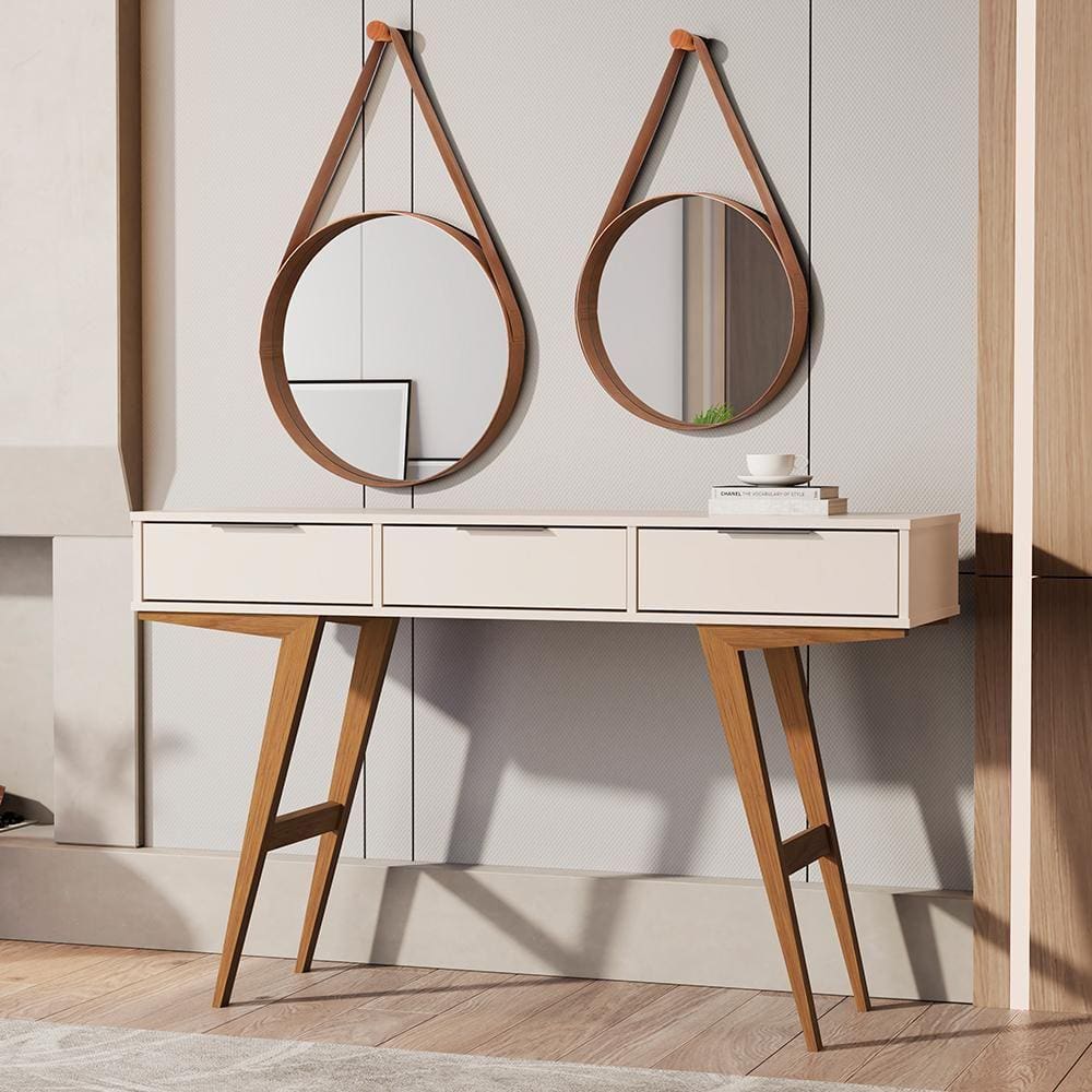 Bancada Aparador 3 Gaveta Cália Perola