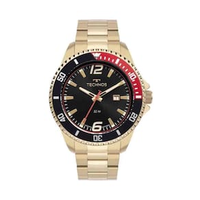 Relógio Dourado Masculino Technos Racer 2115Ncm/1P