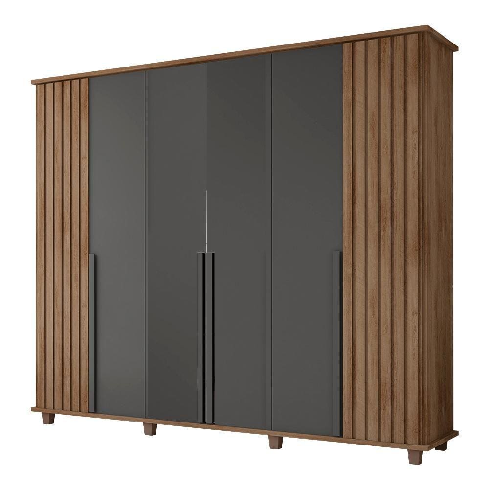 Guarda Roupa com 6 Portas Varese Cinamomo Grafite