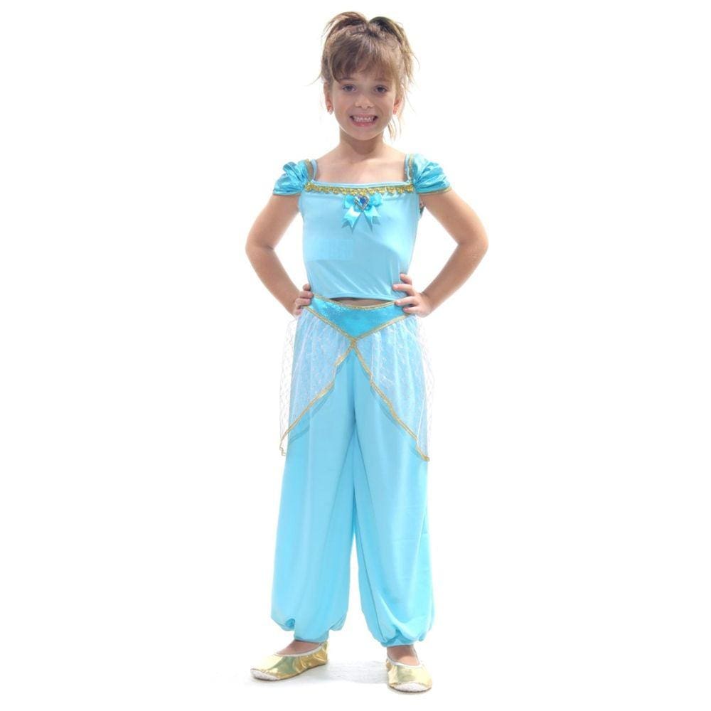 Fantasia Princesa Jasmine Vestido Carnaval Odalisca Árabe