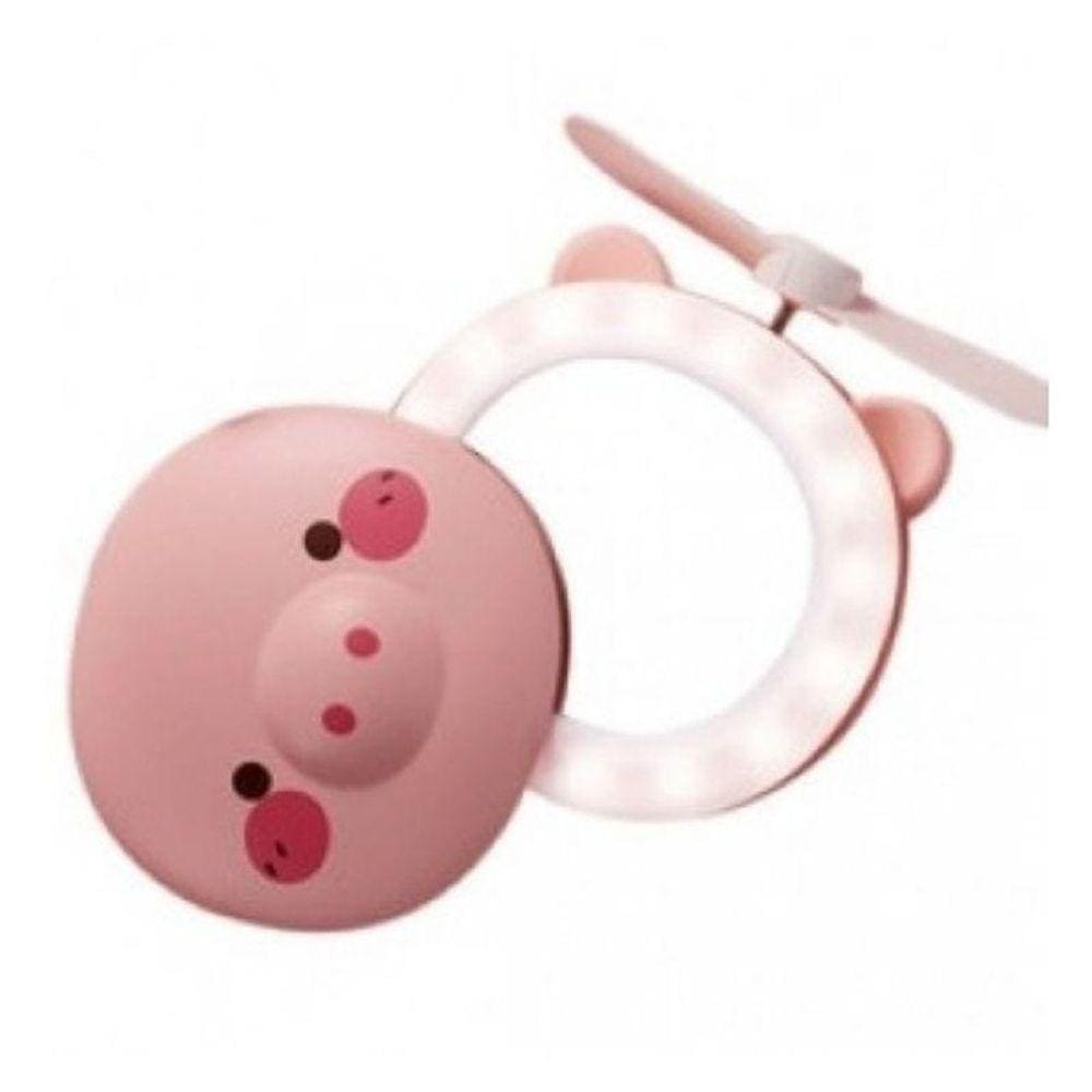 Mini Espelho Ventilador Luz Led Bateria Recarregável