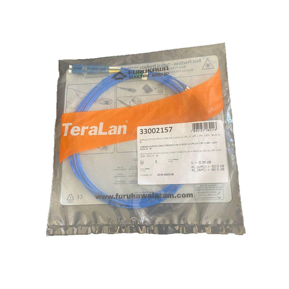Cordão Duplex Conectorizado Sm G652D Lc-Upc 2,50Mts 33002157