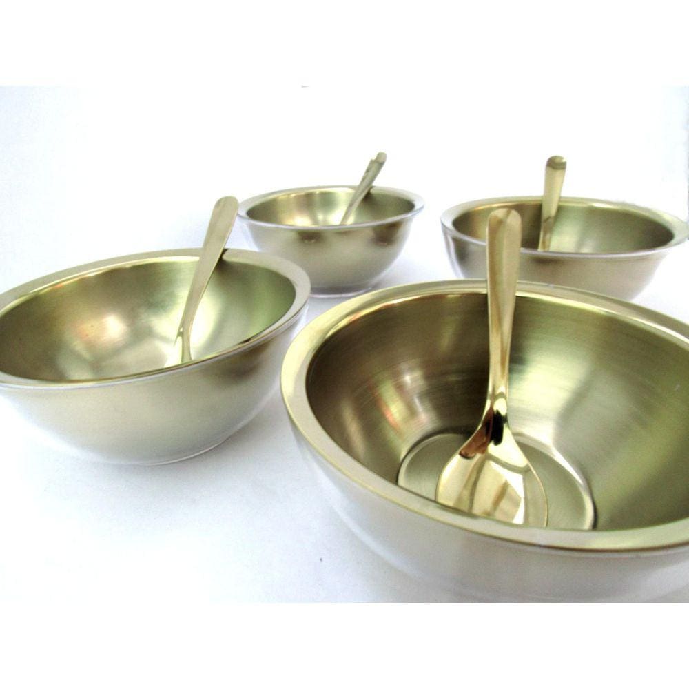Conjunto Dourado Para Servir Sobremesas - By Fineza