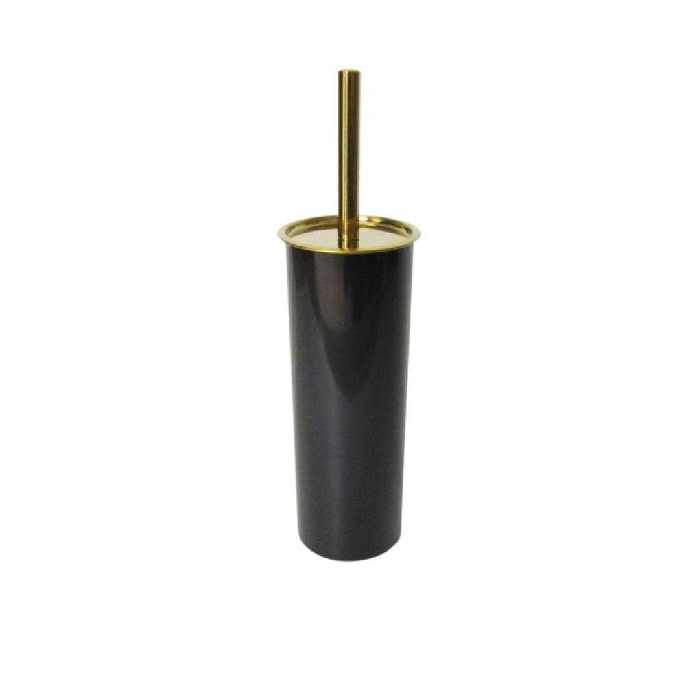 Escova Sanitária Preto E Dourado Aço Inox Fineza