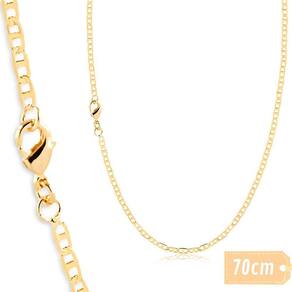 Corrente Masculina Gucci 2Mm X 70Cm Banhada A Ouro 18K