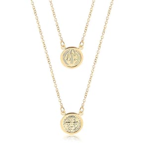 Colar Correntinha Terço Banhado A Ouro 18K São Bento 65Cm