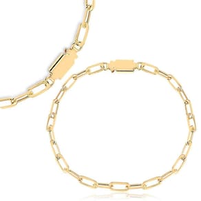 Pulseira Masculina Elo Cartie Banhada A Ouro 18K 4Mm