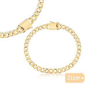 Pulseira Masculina Elo Grumet Banhada A Ouro 18K 7Mm