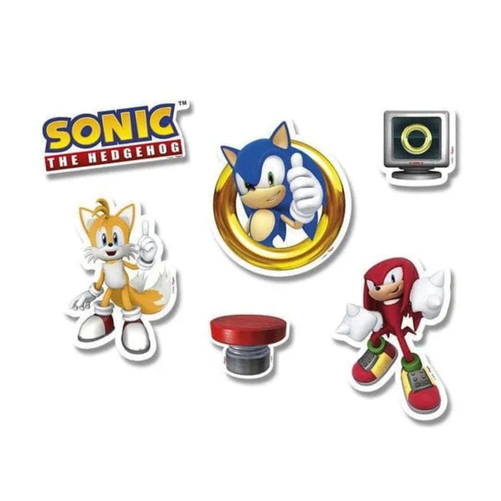 Mini Personagem Decorativo Sonic 50 Unidades