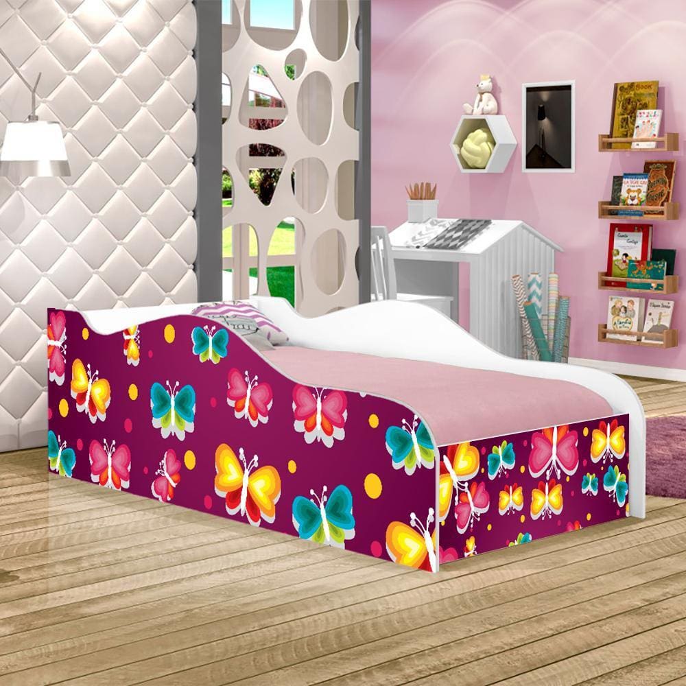 Cama Like Pirata de Pelúcia Solteiro Com Colchão