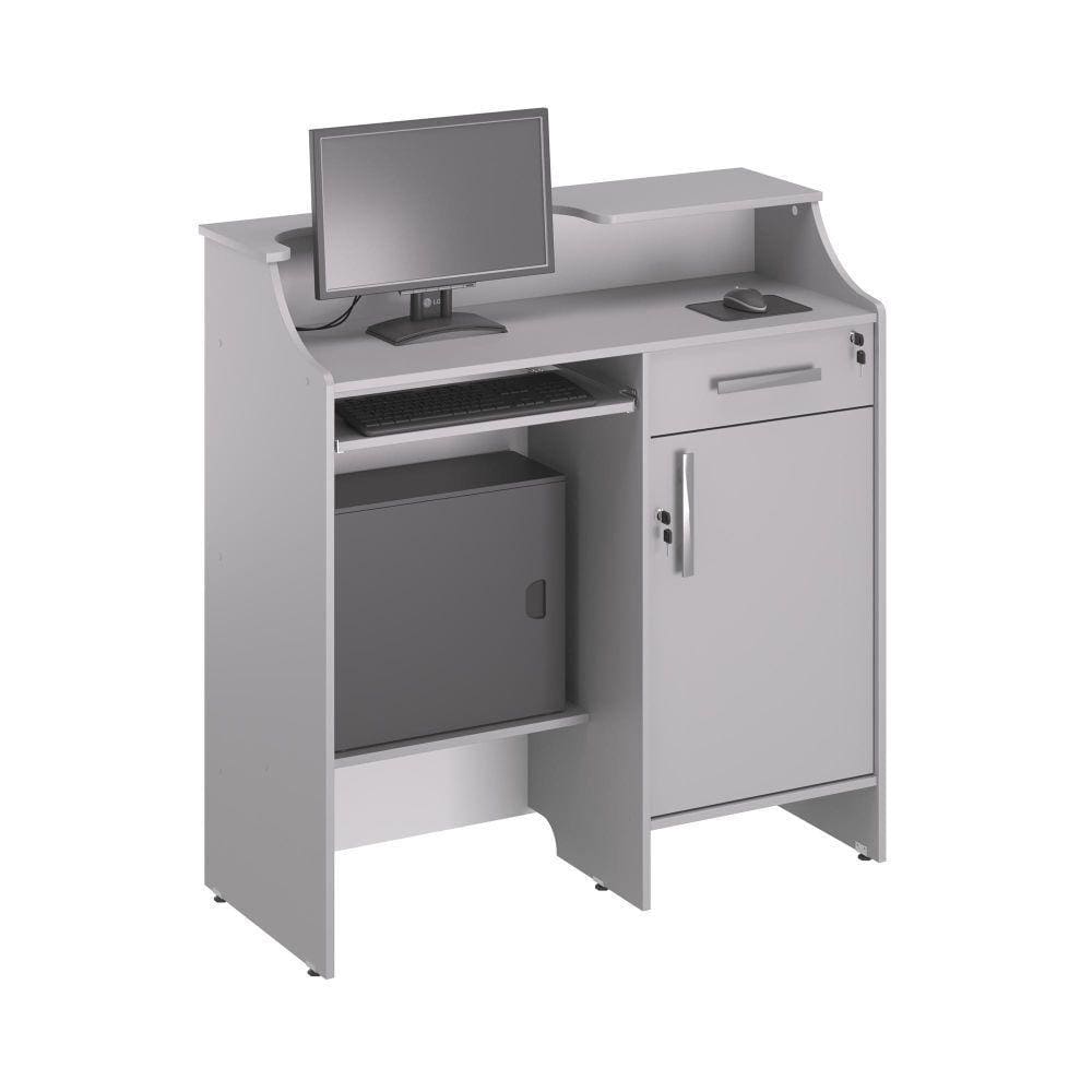 Guiche Atendimento Aliam com Gaveta Cinza