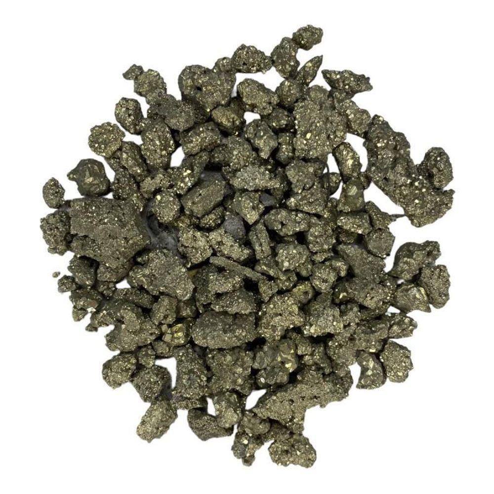 Pedra Rolada Pirita Natural 1 A 2 Cm Pacote 200G