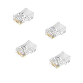 Conector RJ45 Macho Transparente - 4 Unidades | U/UTP Cat.5e