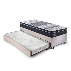 Bicama Box Solteiro com Colchão Gran Sleep Ecoflex Molas Verticoil Suede 88x188cm Bege