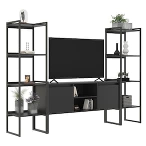 Rack com Estante Industrial Cubic Preto Onix