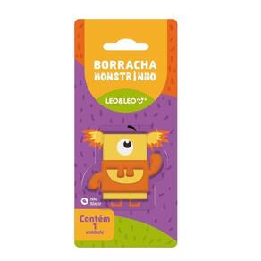 Borracha Monstrinho Leo & Leo com Capinha Protetora